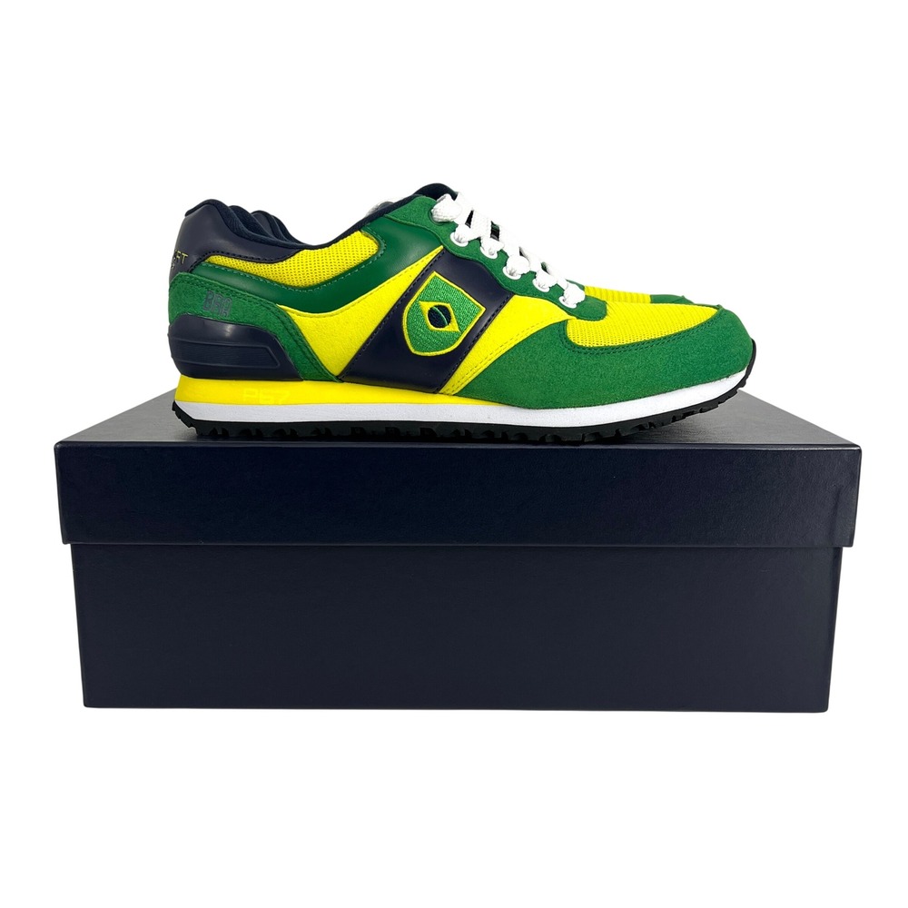 Polo Ralph Lauren Slaton Flag FIFA World Cup Brazil Sneakers Green Mens 8.5D